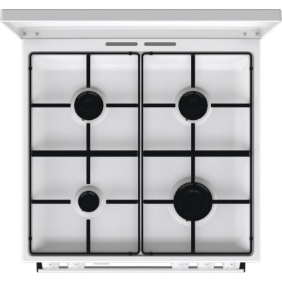 Плита Gorenje газова, 72л, 60x60см, емальовані, з кришкою, білий (GG6A11WJ)