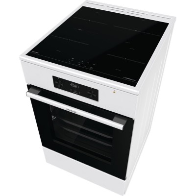 Плита Gorenje електрична індукційна, 70л, 50x60см, дисплей, програматор IconLed, поєднання конфорок, білий (GEIT5C60WPG)