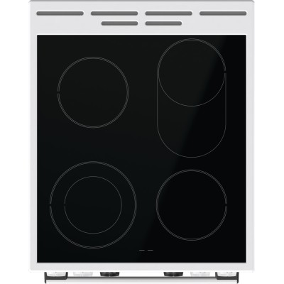 Плита Gorenje електрична склокерамічна, 70л, 50x60см, дисплей, приготування з паром, програматор, білий (GECS5C70WA)