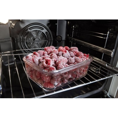 Плита Gorenje електрична склокерамічна, 70л, 50x60см, дисплей, приготування з паром, програматор, білий (GECS5C70WA)