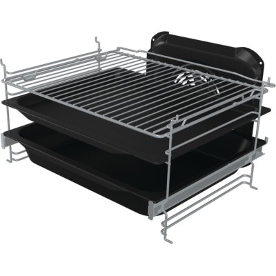 Плита Gorenje електрична склокерамічна, 70л, 50x60см, дисплей, програматор, сірий (GEC5C41SG)