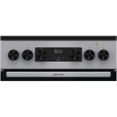 Плита Gorenje електрична склокерамічна, 70л, 50x60см, дисплей, програматор, сірий (GEC5C41SG)