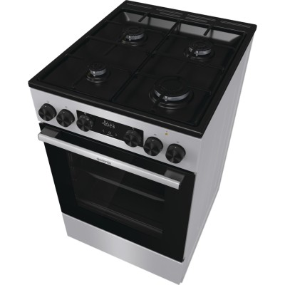 Плита Gorenje комбінована, 62л, 50x60см, дисплей, IconLed, емальовані, титан (GK5C60SJ)