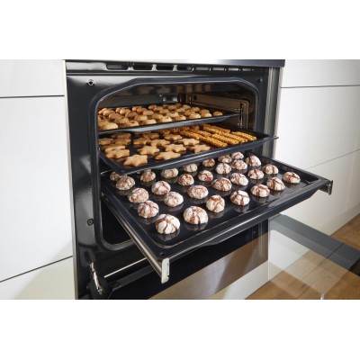 Плита Gorenje комбінована, 62л, 50x60см, дисплей, IconLed, емальовані, титан (GK5C60SJ)