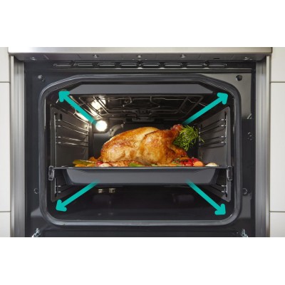 Плита Gorenje комбінована, 62л, 50x60см, дисплей, IconLed, емальовані, титан (GK5C60SJ)