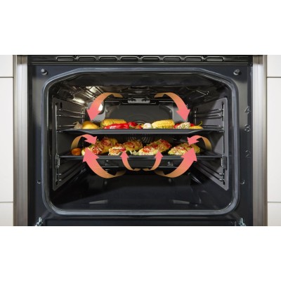 Плита Gorenje комбінована, 62л, 50x60см, дисплей, IconLed, емальовані, титан (GK5C60SJ)