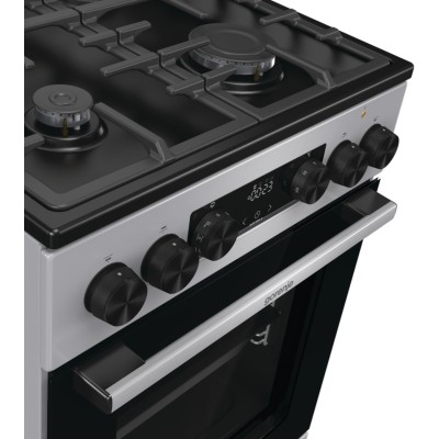 Плита Gorenje комбінована, 70л, 50x60см, дисплей, чавун, нерж (GK5C42SF)