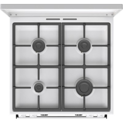 Плита Gorenje комбінована, 71л, 60x60см, дисплей, IconLed, чавун, білий (GK6C5WF)