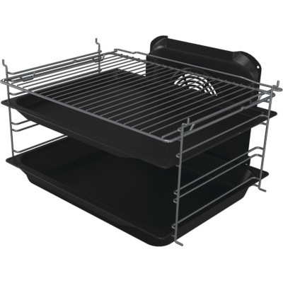 Плита Gorenje комбінована, 71л, 60x60см, дисплей, IconLed, чавун, білий (GK6C5WF)