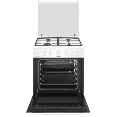Плита Hansa газова, 71л, 60x60см, конвекція, чавун, білий (FCGW63193)