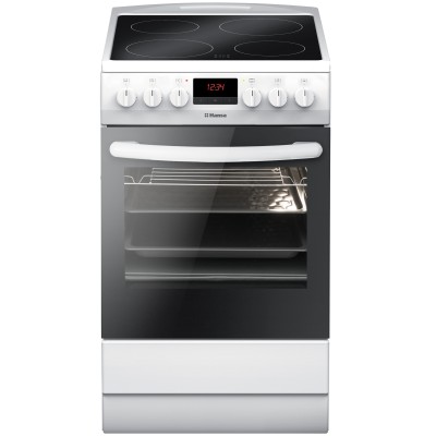 Плита Hansa електрична склокерамічна, 62л, 50x60см, дисплей, конвекція, білий (FCCW58240)