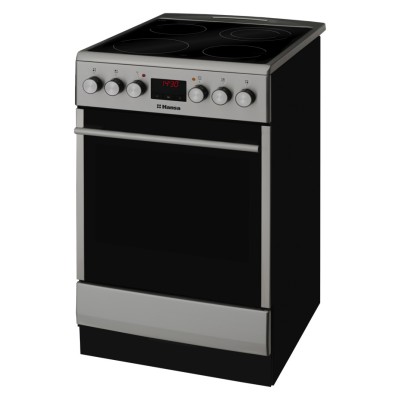 Плита Hansa електрична склокерамічна, 65л, 50x60см, дисплей, конвекція, нерж (FCCX58208)