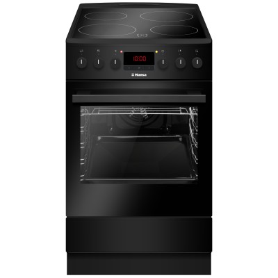 Плита Hansa електрична склокерамічна, 65л, 50x60см, дисплей, конвекція, чорний (FCCM58209H)