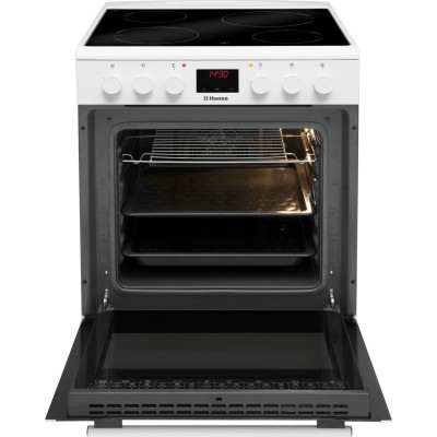 Плита Hansa електрична склокерамічна, 65л, 60x60см, дисплей, конвекція, білий (FCCW68208)
