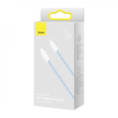 Кабель Baseus Dynamic Series Fast Charging Data USB кабель Type-C To IP 20W 2m (CALD000103) Blue