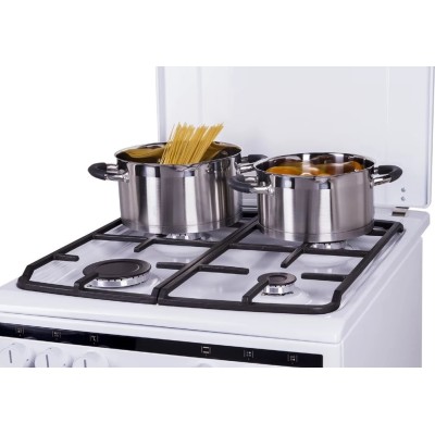 Плита Hansa комбінована, 62л, 50x60см, конвекція, чавун, білий (FCMW580250)