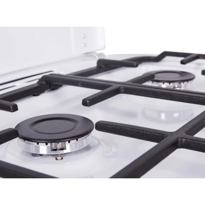 Плита Hansa комбінована, 62л, 50x60см, конвекція, чавун, білий (FCMW580250)