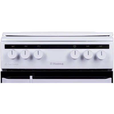Плита Hansa комбінована, 62л, 50x60см, конвекція, чавун, білий (FCMW580250)