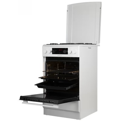 Плита Hansa комбінована, 65л, 50x60см, дисплей, конвекція, чавун, білий (FCMW59329)