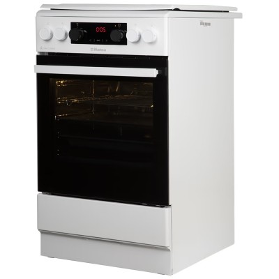 Плита Hansa комбінована, 65л, 50x60см, дисплей, конвекція, чавун, білий (FCMW59329)