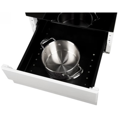 Плита Hansa комбінована, 65л, 50x60см, дисплей, конвекція, чавун, білий (FCMW59329)