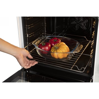 Плита Hansa комбінована, 65л, 50x60см, дисплей, конвекція, чавун, білий (FCMW59329)