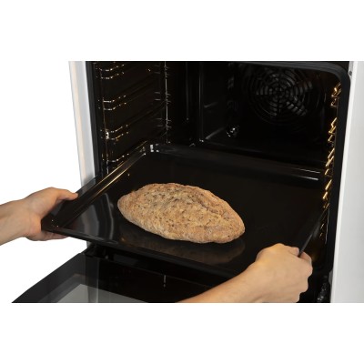 Плита Hansa комбінована, 65л, 50x60см, дисплей, конвекція, чавун, білий (FCMW59329)