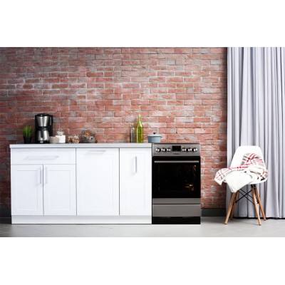 Плита Hansa комбінована, 65л, 50x60см, дисплей, конвекція, чавун, нерж (FCMS582254)