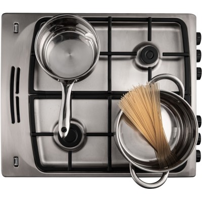 Плита Hansa комбінована, 65л, 50x60см, дисплей, конвекція, чавун, нерж (FCMS582254)