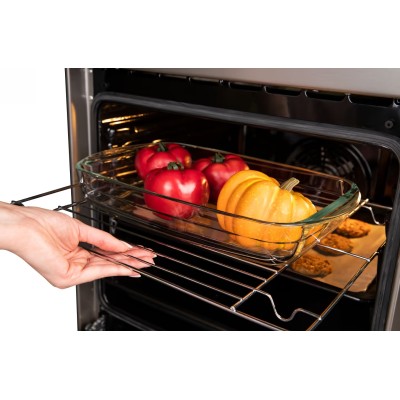 Плита Hansa комбінована, 65л, 50x60см, дисплей, конвекція, чавун, нерж (FCMS582254)