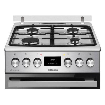 Плита Hansa комбінована, 65л, 50x60см, дисплей, конвекція, чавун, нерж (FCMX58329)