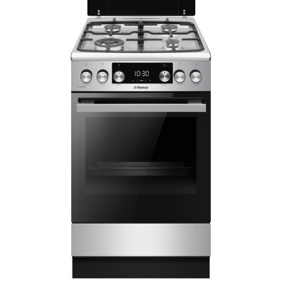 Плита Hansa комбінована, 65л, 50x60см, дисплей, конвекція, чавун, нерж (FCMX583292)