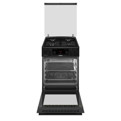 Плита Hansa комбінована, 65л, 50x60см, дисплей, конвекція, чавун, чорний (FCMS593563)