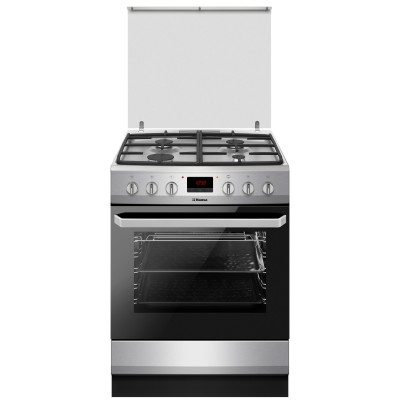 Плита Hansa комбінована, 65л, 60x60см, дисплей, конвекція, чавун, нерж (FCMX69235)