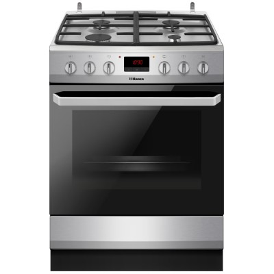 Плита Hansa комбінована, 65л, 60x60см, дисплей, конвекція, чавун, нерж (FCMX69235)