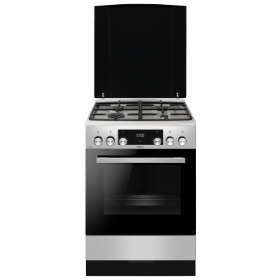 Плита Hansa комбінована, 77л, 60x60см, дисплей, конвекція, чавун, нерж (FCMX69329)