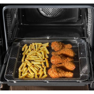 Плита Hansa комбінована, 77л, 60x60см, дисплей, конвекція, чавун, нерж (FCMX69329)