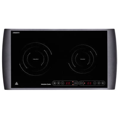 Плитка настільна Ardesto індукційна, конфорок - 2 на 1.3кВт + 1.6кВт горизонт., керування - сенсорне, таймер, чорний (ICS-B217)