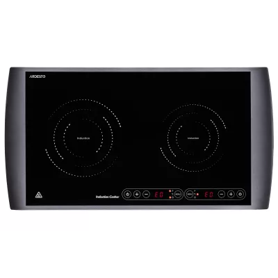 Плитка настільна Ardesto індукційна, конфорок - 2 на 1.3кВт + 1.6кВт горизонт., керування - сенсорне, таймер, чорний (ICS-B217)