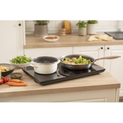 Плитка настільна Gorenje індукційна, комфорок - 2 по 2кВт, керування - сенсорне, таймер, чорний (ICY3500DGP)