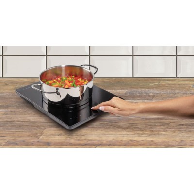 Плитка настільна Gorenje індукційна, конфорок - 1 на 2кВт, керування - сенсорне, таймер, чорний (ICR2000SP)