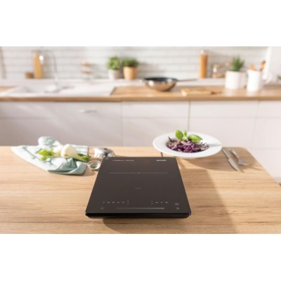 Плитка настільна Gorenje індукційна, конфорок - 1 на 2кВт, керування - сенсорне, чорний (ICY2000SP)