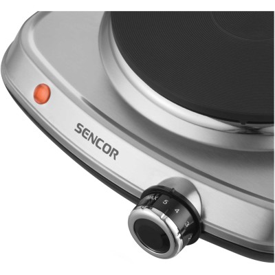 Плитка настільна Sencor електрична, комф. - 1, 1.5Вт, управл - мех., нерж. сталь (SCP1506SS)