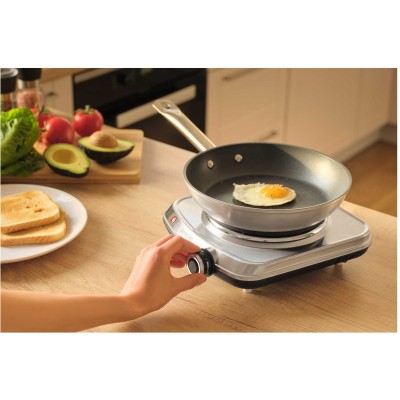 Плитка настільна Sencor електрична, комф. - 1, 1.5Вт, управл - мех., нерж. сталь (SCP1506SS)