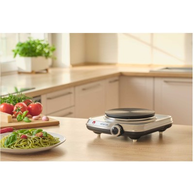 Плитка настільна Sencor електрична, комф. - 1, 1.5Вт, управл - мех., нерж. сталь (SCP1506SS)