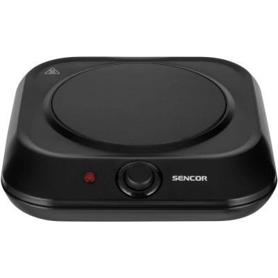 Плитка настільна Sencor електрична, комфорок - 1 на 1.2кВт, керування - мех., Hi - Light, чорний (SCP1763BK)
