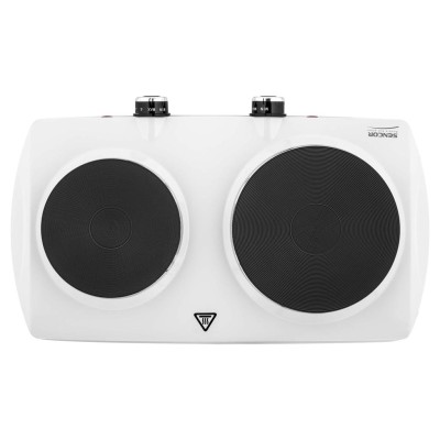 Плитка настільна Sencor електрична, комфорок - 2 на 1.5кВт + 1кВт, 15 і 18 см, керування - мех., білий (SCP2253WH-EUE4)