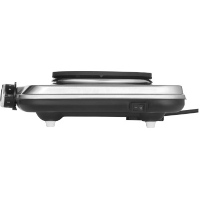 Плитка настільна Sencor електрична, комфорок - 2 на 1.5кВт + 1кВт, 15 і 18 см, керування - мех., нерж. сталь (SCP2256SS)