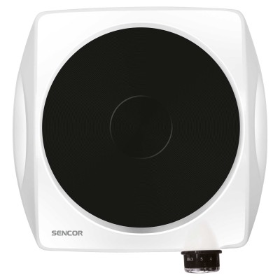 Плитка настільна Sencor електрична, конфорок - 1 на 1.5кВт, керування - мех., білий (SCP1503WH-EUE4)