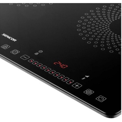 Плитка настільна Sencor індукційна , комф. - 2, 1.4+2Вт, управл - сенсор, чорний (SCP4501BK)